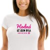 Dámské tričko HONDÁ už jsem byla a není to nic pro mě BÍLÉ černo růžový potisk
