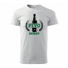 Pánské tričko PIVO je HOBBY BÍLÉ černo zelený potisk 2