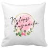 Polštářek bílý s potiskem Nejlepší DRUŽINÁŘKA floral