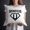 Polštářek bílý s potiskem SUPER Učitelka