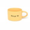 Hrneček makronka pro zamilované páry s potiskem MILUJI TĚ žlutý