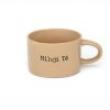Hrneček makronka pro zamilované páry s potiskem MILUJI TĚ hnědý