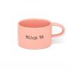 Hrneček makronka pro zamilované páry s potiskem MILUJI TĚ růžový