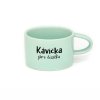 Hrneček makronka s vtipným potiskem KÁVIČKA PRO ČŮZIČKU mint