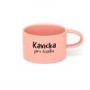 Hrneček makronka s vtipným potiskem KÁVIČKA PRO ČŮZIČKU růžový
