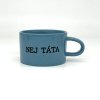 Makronkový hrneček s potiskem nej táta 2 jakost modrý