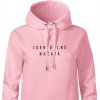 Dámská OVERSIZED mikina s kapucí JSEM ÚPLNĚ NAČATÁ Růžová světlá černý potisk 2