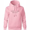 Dámská OVERSIZED mikina s kapucí JSEM ÚPLNĚ NAČATÁ Růžová světlá černý potisk