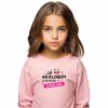 Dětská dívčí classic mikina Já nezlobím já jen zkouším, co rodiče vydrží růžová