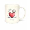 Hrnek klasik matný 300ml SPOLU V SRDCI s vlastním textem světle skrémový 02