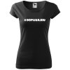 Dámské tričko pro pivařku # Dopijuajdu černé 2