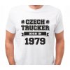 Pánské tričko s potiskem pro kamioňáky a řidiče kamionu CZECH TRUCKER ročník bílé