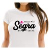 Dámské tričko pro sestru s potiskem Nejlepší Ségra na světě bílé 2