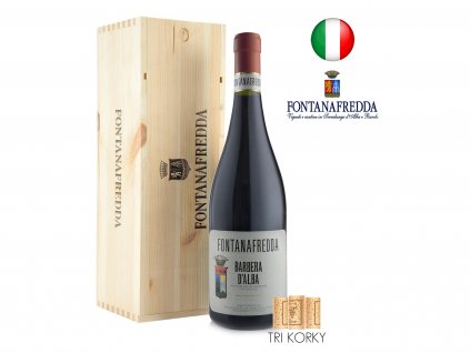 talianske cervene vino fontanafredda barbera DOC magnum 1,5l 13%
