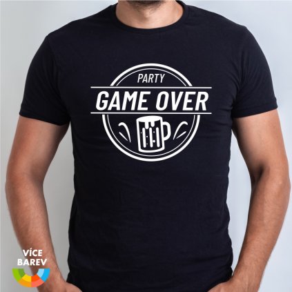 Trikoto - Rozlučka - Game Over party - pánské tričko