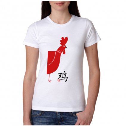 Dámské tričko - Kohout - čínský horoskop