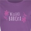 dámské tričko s potiskem Nejlepší babička - fialové - dárkové - Trikoto