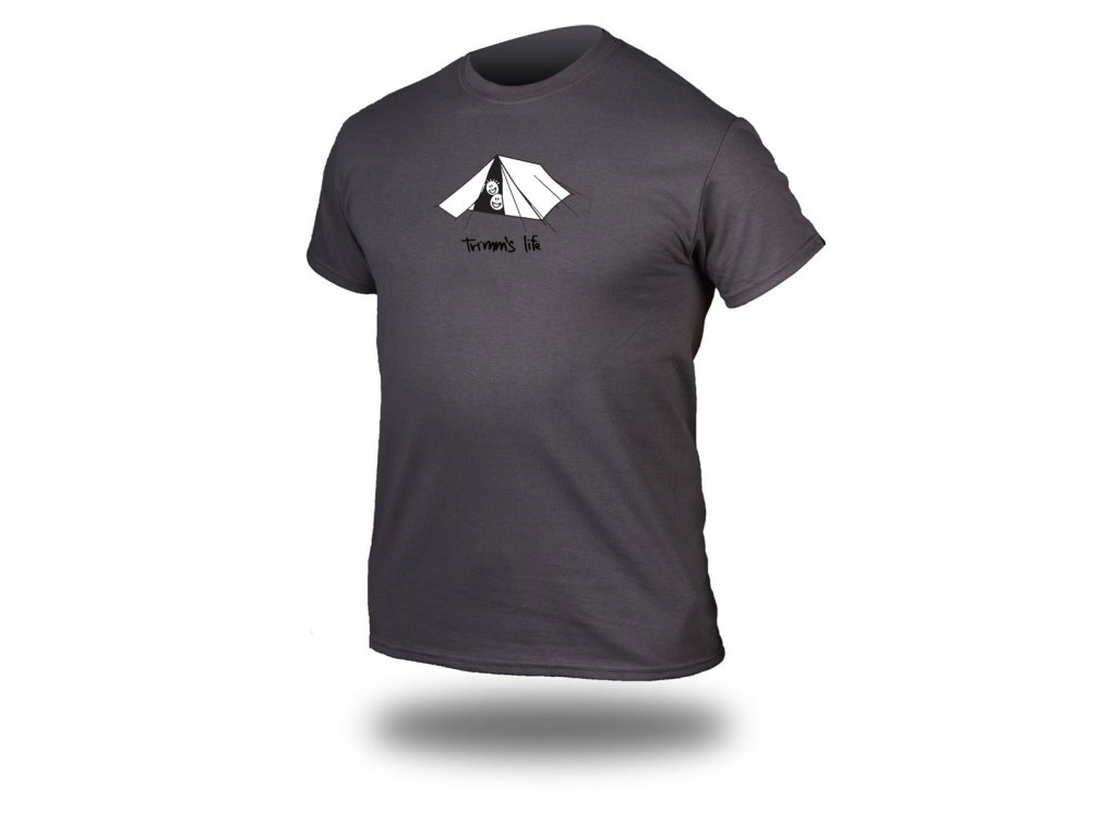 T-shirt TRIMMS LIFE charcoal solid Tent