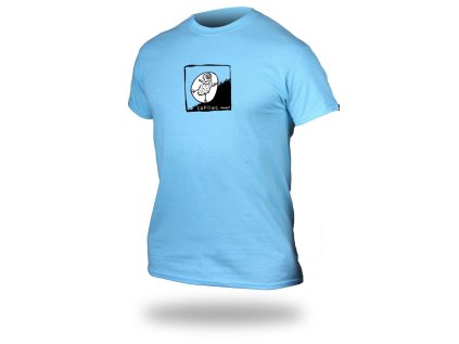 T-shirt TRIMMS LIFE sky blue Zorbing chicken