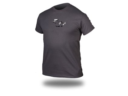 Tričko TRIMMS LIFE charcoal solid Lying