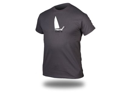 T-shirt TRIMMS LIFE charcoal solid Yachting