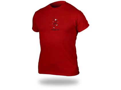 T-shirt TRIMMS LIFE cardinal red Climbing