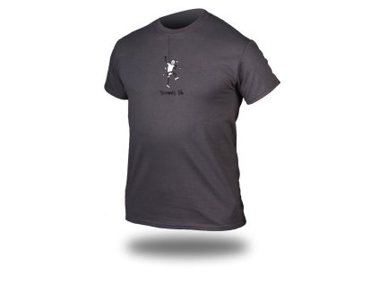 Tričko TRIMMS LIFE charcoal solid Climbing