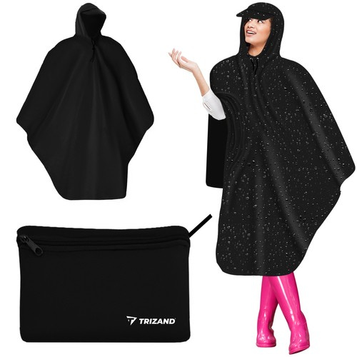 Trizand pláštěnka BICYCLE RAIN PONCHO Barva: black, Velikost: uni