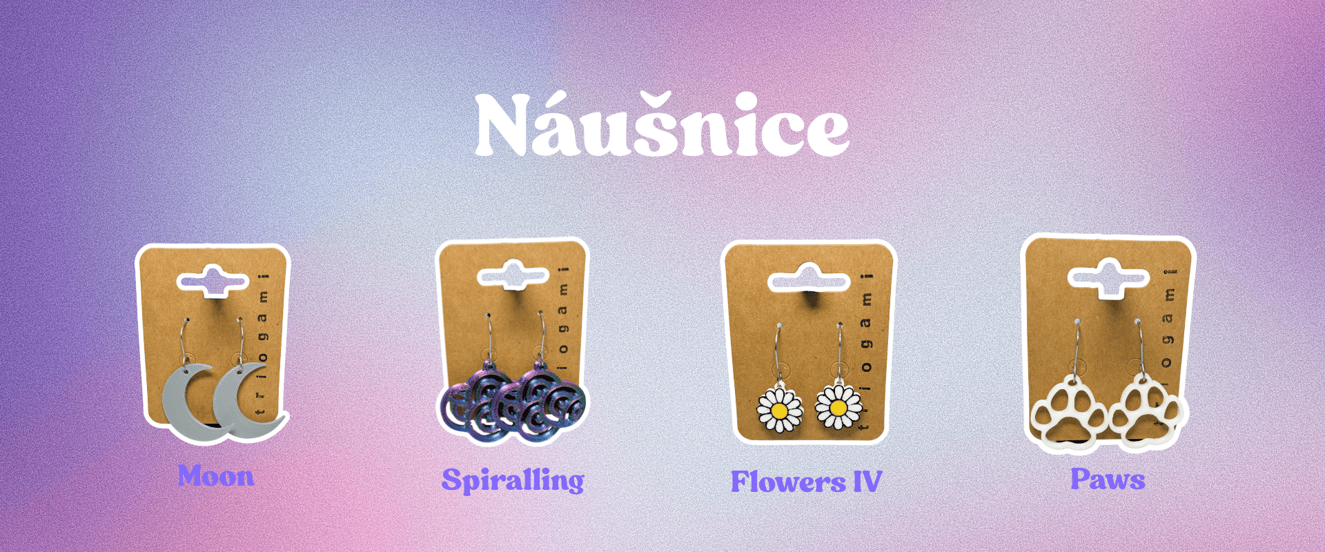 3D tisk - dárky - náušnice