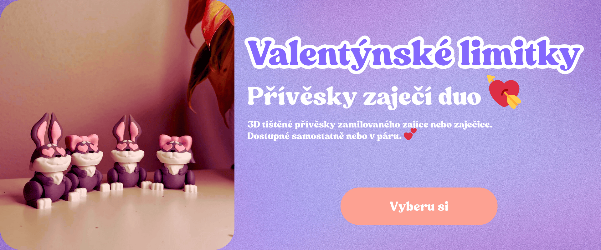 Valentýnské limitky - přívěsky