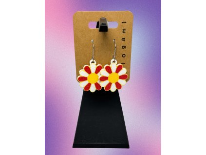 3D tisk náušnice květiny flowers