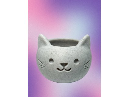 3D tisk - květináč - kočka - home decor