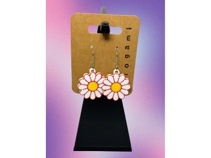 3D tisk náušnice květiny flowers