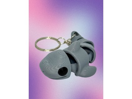 klíčenka přívěsek flexi žralok 3D tisk