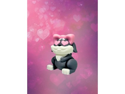 flexi králičice přívěsek valentýn 3D tisk