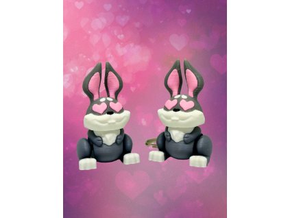 flexi králík přívěsek valentýn 3D tisk