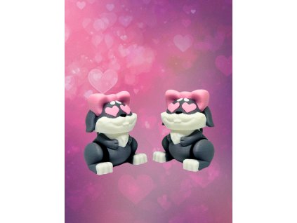 flexi králičice přívěsek valentýn 3D tisk