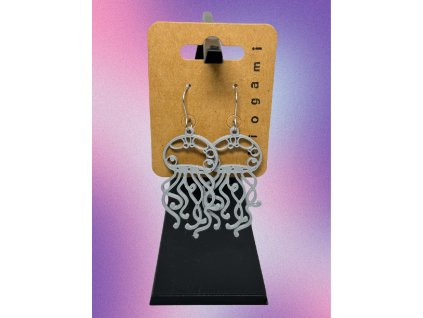 3D tisk náušnice visací medúza