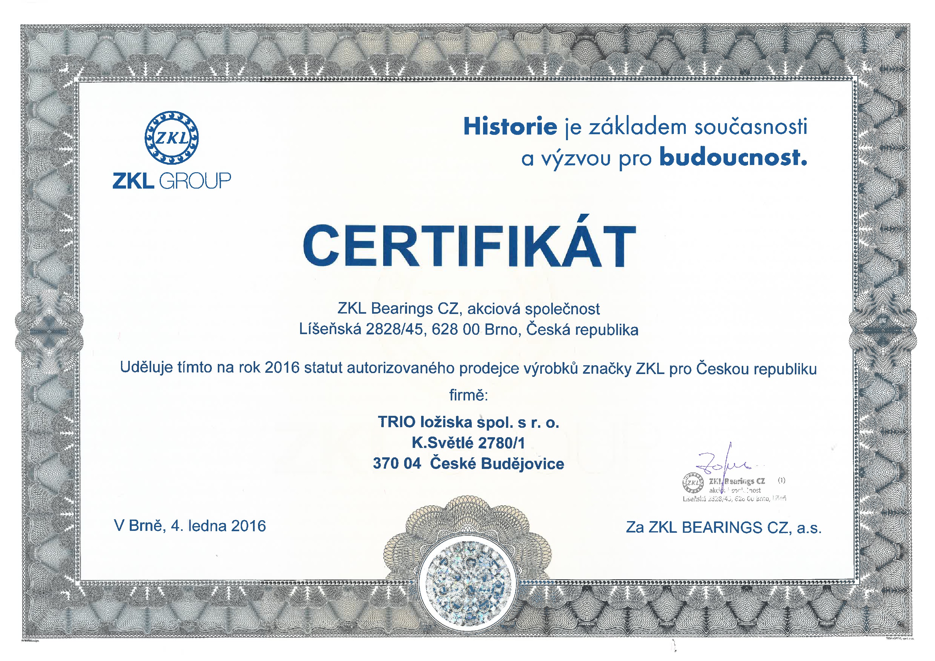 Certifikát