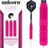 Unicorn Core Plus Rubberised Brass Pink Steel Tip Šipky 22g (3 ks)