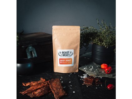 Hovězí jerky Moruga - sušené maso, 50 g, pálivé