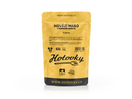 632 Hovězí maso v koprové omáčce 1 porce