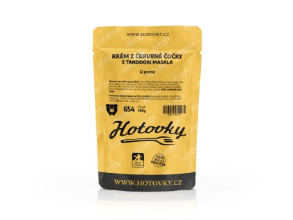 654 Krém z červené čočky s tandoori masala 2 porce