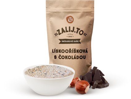 Ovesná proteinová kaše Lískooříšková s čokoládou
