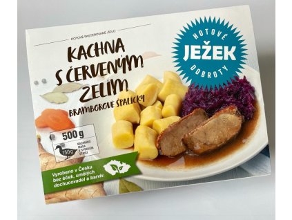Kachní prsa s červeným zelím, bramborové špalíčky