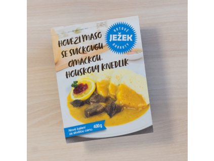 Hovězí maso se svíčkovou omáčkou, houskový knedlík (400g)
