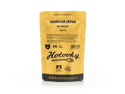 618 Vepřová játra na cibulce 1 porce