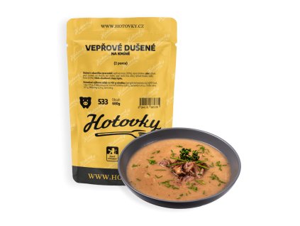 Vepřové dušené na kmíně (2 porce) hotové jídla hotovky