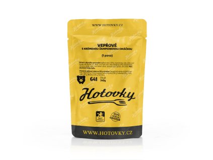 Vepřové s krémovou žampionovou omáčkou 1 porce