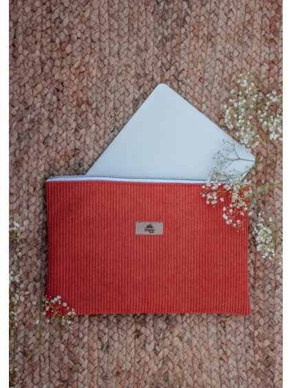 Manšestrový obal na notebook 13" a 14" - cihlová